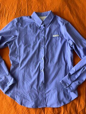 Small - Columbia PFG - Purple Long Sleeve Button Shirt